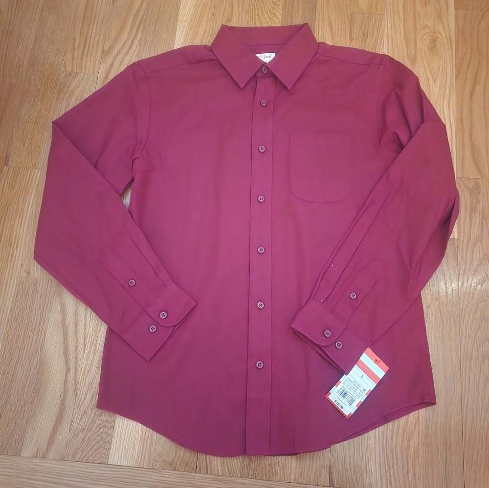 KK - Boys Burgundy Button-Up Shirt